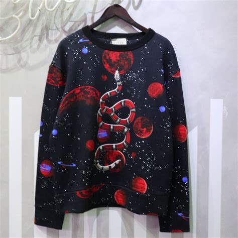 gucci galaxy snake crewneck|Designer Crew Neck Jumpers For Men .